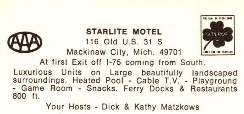 Starlite Motel - Vintage Postcard